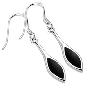 Black Onyx Sterling Silver Earrings - e398